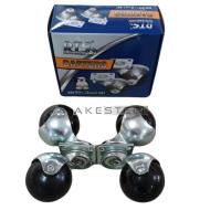 ราคา ล้อบอลยางดำ แบบแป้น STR ขนาด 2 นิ้ว หมุนรอบ 1 ชุดมี 4 ล้อ (17492489859)