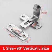 ราคา กลอนประตูสแตนเลสสำหรับงานหนักพร้อมล็อคประตูโรงนาและสลักประตูสัตว์เลี้ยง สำหรับความปลอดภัยในบ้านกลอนประตูมุมฉาก90องศา (22133067721)