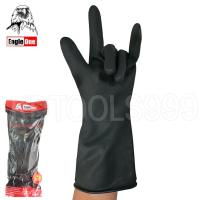 ราคา ถุงมือยาง Eagle One ถุงมืออเนกประสงค์ ขนาด 10 นิ้ว สีดำ หน้าพิเศษ ผลิตจากยางธรรมชาติ (17909860621)