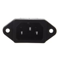 ราคา IEC 320 C14 Male Plug 3 Pins PCB Panel Power Inlet Socket Connector (19267579850)