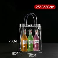 ราคา Lonslan กระเป๋าใส ถุง กระเป๋า PVC มีหูหิ้ว มีปุ่ม ใส กันน้ำ (22422106762)