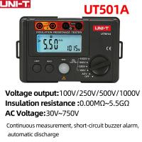 ราคา พร้อมส่ง UNI T Ut501a UT502A 100V 2500V เครื่องวัดความต้านทานดิน ช่วงอัตโนมัติ 5GΩ 25GΩ โอห์ม 1000V โวลต์มิเตอร์ UT501C UT502C (22051544501)