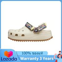ราคา ของแท้พิเศษ Crocs Classic Hiker Ikat Clogs White Tan Shoes Non Slip Thick Sole Beach Sandals 208052 2YC The Same Style In The Store (22410110120)