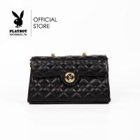 ราคา Playboy Classic Bag กระเป๋าสะพายข้างผู้หญิง ลิขสิทธิ์แท้ รุ่น ST BS242PB105 ดีไซน์กระเป๋าเย็บนวมมี 2 สี สีดำและสีชมพู (21900378264)