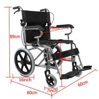 ราคา BLG Mall รถเข็นผู้ป่วย วีลแชร์ วิลแชร์ผู้ป่วย wheelchair รถเข็นผู้ใหญ่ รถเข็นผู้สูงอายุ วีลแชร์ พับได้ รับน้ำหนักได้ถึง 180 กก พับเก็บได้ solhitech (15890269138)