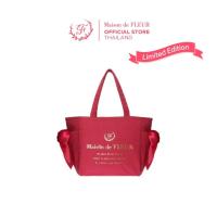 ราคา NEW Arrival Maison De FLEUR Pink Bear Side Ribbon Tote Bag (21803600339)