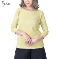 ราคา Pena house เสื้อยืดสีเบสิคคอปาด แขนสามส่วน PSTL001 (21280694915)
