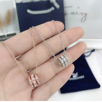 ราคา เพิ่มเติมจี้สร้อยคอแฟชั่นทรงกระบอกขนาดเล็กเอวสามแหวนโซ่ไหปลาร้าหญิง (7918610172)