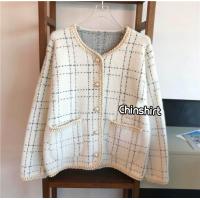 ราคา เสื้อคลุมทวิตขอบลายทอ สื้อคลุมใส่ทำงานผ้าทวิต สไตล์หรูหราผู้ดี (21488243349)