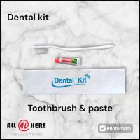 ราคา ALL ONE HERE ชุดแปรงสีฟันโรงแรม แปรงสีฟัน 1 ด้าม ยาสีฟัน 3กรัม 1หลอด บรรจุซองพลาสติกกันน้ำ แพคละ100ชุด (21914114056)