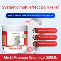 ราคา ทดลองใช้ฟรี 7 วัน EBiSU Massage cream gel relieves joints shoulders neck lumbar spine legs body muscle pain horse oil horse cream 100g 200g 300g (22353056053)