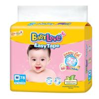 ราคา ส่งฟรี Baby Love EasyTape เบบี้เลิฟอีซี่แทป ไซด์ M 78ชิ้น (21903532365)