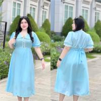 ราคา ชุดเดรสสาวอวบ ใส่วันแม่ หรือ ออกงานไหนๆก็สวย D224 (22386596071)