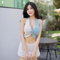 ราคา สายเดี่ยวคล้องคอถักไหมพรม ลายผีเสื้อ ใส่ไปทะเล HD (21368042508)