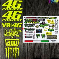 ราคา 46 Rossi สติ๊กเกอร์ตกแต่งหมวกกันน็อคสะท้อนแสง Monster Energy Body Scratch Blocking Decal อุปกรณ์เสริม (21516248699)