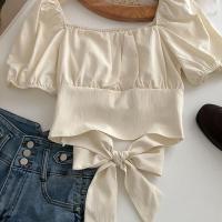 ราคา เสื้อครอปแฟชั่นสายฝอ ผูกโบว์ข้างหลัง มินิครอปสีสันสดใส เสื้อครอปเเฟชั่น เสื้อครอปสั้นลำลอง (21308233412)