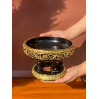 ราคา ขันโตกสีดำ ลายโบราณ เขียนทอง ขนาด 45681012นิ้ว บูชาพระราหู (22062946680)