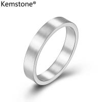 ราคา Kemstone เครื่องประดับแหวนเคลือบสแตนเลสสตีลแหวนแฟชั่น4มม สำหรับผู้ชายและผู้หญิงชุบด้วยเงินกุหลาบทองสีน้ำเงินสีดำ (21431485365)