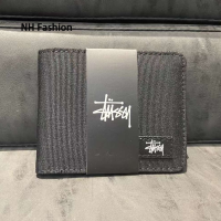 ราคา NH แฟชั่น Stussy สั้นพับได้ตามแนวนอนกระเป๋าสตางค์ลายทาง (22205320035)