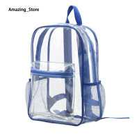 ราคา Amazing Store DALEE กระเป๋าเป้แบบใสความจุขนาดใหญ่มองเห็นได้กระเป๋าเป้แบบใสที่จับพีวีซีภายนอกสถานที่แบบนิ่มกันน้ำธรรมดาเป้สะพายหลังแบบพลาสติก (22220774995)