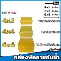 ราคา กล่องพักสายกันน้ำ ขนาด 4x2 4x4 6x6 สีเหลือง ขาว ดำ บล็อกกันน้ำ กล่องไฟกันน้ำ (19961596980)