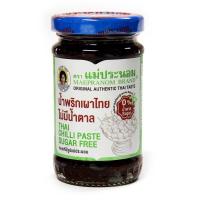 ราคา แม่ประนอม น้ำพริกเผา ไม่มีน้ำตาล ใช้หญ้าหวานแทน น้ำพริกเผาคลีน Mae Pranom Chili Paste Sugar Free (14902787839)