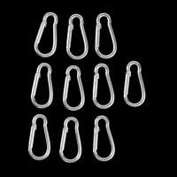 ราคา 10ชิ้นพวงกุญแจเงินสแตนเลสรูปตัว D คลิปตะขอสปริงพวงกุญแจกระเป๋ากระเป๋าเป้ล็อคเครื่องประดับ DIY (22397916927)