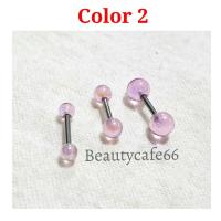 ราคา 1 pc จิวหู 5 สี ดัมเบลกลม Stainless บอลอะคลิลิค 3 5 mm ก้าน 1 2 6 mm ไม่ลอก ไม่ดำ ไม่ระคายเคือง จิวดัมเบล จิวขยายหู จิวเพชร จิวดัมเบลกลม DB07 (11543429735)