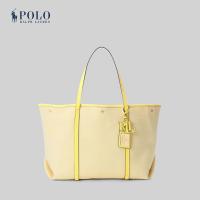 ราคา Polo Ralph Lauren กระเป๋าผู้หญิง Canvas Leather Large Emerie Tote รุ่น WALRBAG0G620243 สีเหลือง (21398224740)
