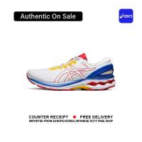 ราคา Official Asics GEL Kayano 27 White Blue รองเท้าวิ่ง 1011B283 100 Complete Shoes Box (21946301436)