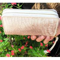 ราคา กระเป๋าหนังทรงยาว หนังจระเข้แท้ สีขาวหิมาลายัน รุ่น2ซิปคู่ (12395143018)