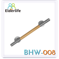 ราคา ราวจับผู้สูงอายุ Elderlife ราวจับกันลื่น สแตนเลสผสมไม้ รูปทรง ตรง 50 ซม รุ่น BHW 008 (18949091387)