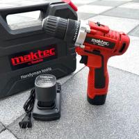 ราคา MAKTEC สว่านแบต สว่านไร้สาย 159V 3ระบบ แบต 2 ก้อน เจาะปูน เจาะไม้ เจาะเหล็ก ขันสกรู (22059585010)