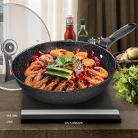 ราคา กระทะเทฟล่อน กระทะทอด กระทะเคลือบหินอ่อน กระทะไฟฟ้า ทรงลึก ขนาด 32 ซ ม ลึก 8 ซ ม พร้อมฝากระทะ ใช้ได้กับเตาทุกชนิด (15630935183)