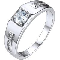 ราคา ChicSilver แหวนเงินแท้925สำหรับผู้ชายขนาด6 13แหวนหมั้นเซอร์โคเนียทรงลูกบาศก์ AAA แหวนแต่งงานลายลูกไม้ (13847927039)