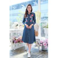 ราคา เดรสยีนส์ 8558 เดรสยีนส์แบบสวยพิมพ์ลายจุดพร้อมปักลายดอกไม้สวยมาก ผ้ายีนส์ไม่หนา ใส่สบาย ใส่ได้หลายโอกาส (18284137088)