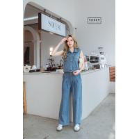 ราคา Jeans Set ชุดเซตผ้ายีนเนื้อดี เสื้อแขนกุดทรงเสื้อกั๊ก แต่งกระดุมเรียบหน้า งานมาพร้อมกับกางเกงเอวสูงขายาว แม๊ทกับรองเท้าผ้าใบก็สวยคะ (21497421573)