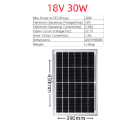 ราคา แผงโซลาร์เซลล์ คอนโทรลเลอร์ 18V 20W 30W 50W (21958347366)