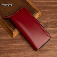 ราคา กระเป๋าสตางค์หนังแท้ ใบยาว รุ่นซิปรอบ หนังวัวแท้ 100 ใส่โทรศัพท์มือถือได้ กระเป๋าผู้ชาย หนังอย่างดี ผลิตจากโรงงานไทย (21535257790)