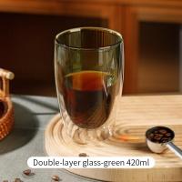 ราคา BINCOO ถ้วยเทมือสองชั้น Cangkir Kopi Kaca ทนความร้อนถ้วยชายามบ่ายถ้วยใส่นมสุดสร้างสรรค์สำหรับสำนักงานบ้านและร้านอาหาร250มล 420มล (21473914202)