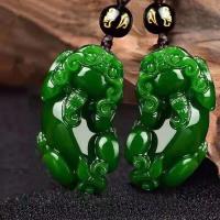 ราคา สร้อยคอสีเขียว Pixiu สร้อยคอพระภิกษุสร้อยคอโชคดีสร้อยคอคู่สร้อยคอผู้ชายและผู้หญิง คู่จี้ผี สร้อยคอมิตรภาพหินดิบ (21532010211)