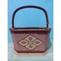 ราคา ตะกร้าหวายทรงแปดเหลี่ยม ลายยอดฮิต สีชมพู (10601343410)