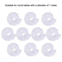 ราคา 10ชิ้นแผ่นฟิล์มพลาสติกปิดปากแบบยืดหยุ่นผ้าโต๊ะใช้แล้วทิ้งมีผ้าคลุมโต๊ะหนาใสกันน้ำได้ไม่ต้องซักรอบ (21453839811)