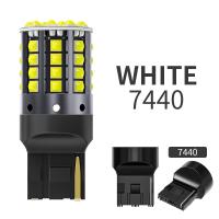 ราคา KALADA 2 หลอด T20 Double Contact ไฟเบรค7443 W21 5W หลอดไฟ Led 1156 1157รถสัญญาณไฟย้อนกลับไฟเบรคไฟไฟสำรอง Amber สีขาว12V 24V หรี่ เบรคไม่กระพริบ (17087881689)