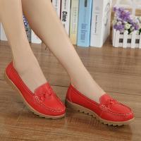 ราคา รองเท้าผู้หญิงส้นแบนฤดูใบไม้ร่วงรองเท้ากอมมิโน่หนังแท้ส้นเตารีดรองเท้ากันลื่นสำหรับคุณแม่รองเท้าพยาบาลลำลองพื้นนิ่มรองเท้าสีขาวรองเท้าชั้นเดียว (14005488244)