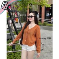 ราคา Nabee queeny เสื้อคอวี แขนยาว ผ้าsilk ไขว้หลัง เชิ้ตกระดุมหน้า ใส่เที่ยว ไปทะเล งานป้าย fantasy (22090099752)