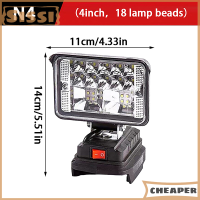 ราคา Sissi ไฟ LED สำหรับ Makita 18V แบตเตอรี่ลิเธียมไอออน3 4นิ้วไฟฉายฉุกเฉินแบบพกพาโคมไฟตั้งแคมป์ไฟสนาม (21688136799)