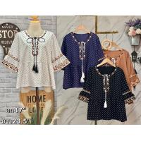 ราคา เสื้อผ้าปักลายสวย ผ้าสปันจ์ อก47 ยาว23 ผ้าสปันจ์ปักลายสวยปลีกและส่ง (21915589973)