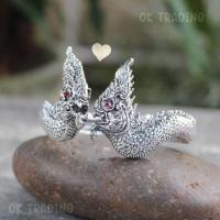 ราคา Warm 90992 กำไลข้อมือพญานาค กำไรชุบเงิน กำไลลายฉลุ กำไลปั่มลายรมดำ กำไล ปั้มลาย ดอกจิก งดงาม ขนาด 16 cm วินเทจ (16231079714)