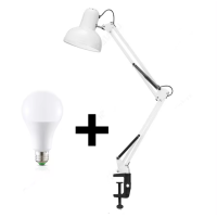 ราคา โคมไฟตั้งโต๊ะแบบหนีบ โคมไฟตั้งโต๊ะ โคมไฟอ่านสือ LED ขั้วหลอดไฟ E27 โคมไฟอ่านหนังสือ table lamp โคมไฟแบบหนีบ ปรับระดับได้รอบทิศทาง (21604864367)